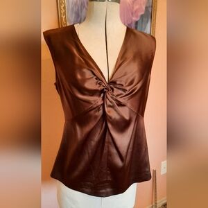 INC Stretchy silk sleeveless shell